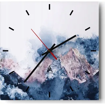 Hodiny Nástěnné hodiny do kuchyně 30x30 Abstrakce Stylové hodiny na skle Loft Tiché