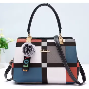 Kabelka Stylová barevná kabelka - černý úchop