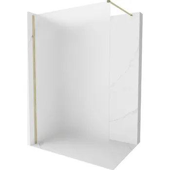 Mexen Kioto-X sprchová stěna Walk-in 120 x 200 cm, matná 10 mm, zlatá - 800-120-101-50-30-X Sprchové stěny