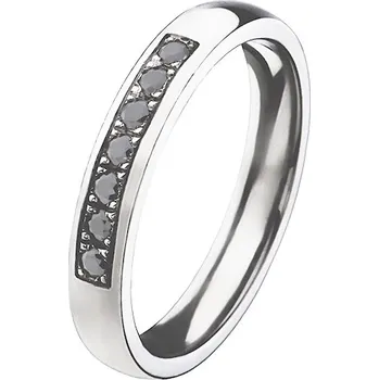 Prsten SWEPOL Dámský titanový snubní prsten se zirkony - velikost 52 - T71-52