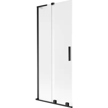 Vanová zástěna Mexen Velar L vanová zástěna 2-křídlová posuvná 85 x 150 cm, matná, černá - 896-085-003-31-70 Vanové zástěny