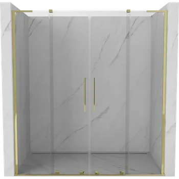Sprchové dveře Mexen Velar L Duo posuvné sprchové dveře 170 cm, transparentní, zlaté - 871-170-003-02-50 Sprchové dveře