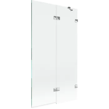 Vanová zástěna Mexen Lunar vanová zástěna 2-křídlá pravá 100 x 150 cm, transparentní, chrom - 897-100-100-01-00-P Vanové zástěny