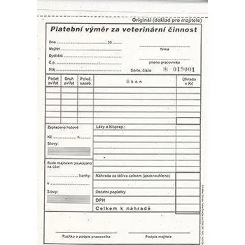 Tiskopis-Platební výměr číslovaný 100 listů