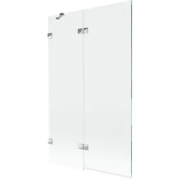 Vanová zástěna Mexen Lunar 2-křídlý vanový paravan levý 110 x 150 cm, transparentní, chrom - 897-110-100-01-00-L Vanové zástěny