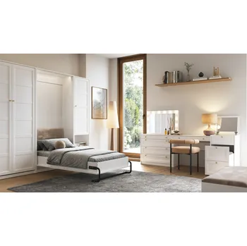 Postel Sklápěcí postel REL PT90, Bílá/Zlatá