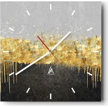 Hodiny Nástěnné hodiny do kuchyně 30x30 Minimalistické Stylové hodiny na skle Loft Tiché