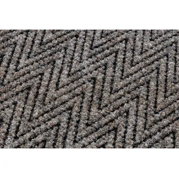 Rohožka Podložka pod dveře pogumovaná MAGNUS béžová Zygzak UNIVERZÁLNÍ GUMA 200x230 cm
