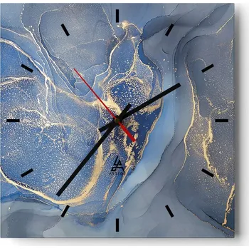 Hodiny Nástěnné hodiny do kuchyně 30x30 Abstrakce Stylové hodiny na skle Loft Tiché