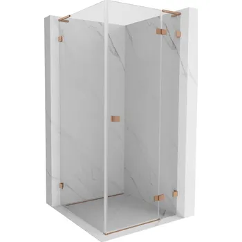 Mexen Lunar L sprchový kout pravý 70 x 70 cm, transparentní, kartáčovaná měď - 834L-070-070-65-00-P Sprchové kouty