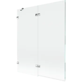 Vanová zástěna Mexen Lunar vanová zástěna 2-křídlová levá 140 x 150 cm, transparentní, chrom - 897-140-100-01-00-L Vanové zástěny