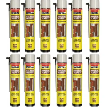 Montážní pěna SOUDAL Montážní polyuretanová pěna 750 ml nízkoexpanzní - karton 12 ks