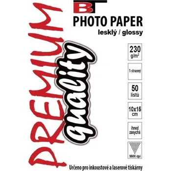 Fotopapír BT fotopapír lesklý 10x15 - 230g (50listů) (24977)