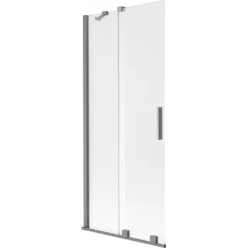 Vanová zástěna Mexen Velar vana sprchová zástěna 2-křídlová posuvná 85 x 150 cm, mrazivá, metalíza - 896-085-000-31-95 Vanové zástěny