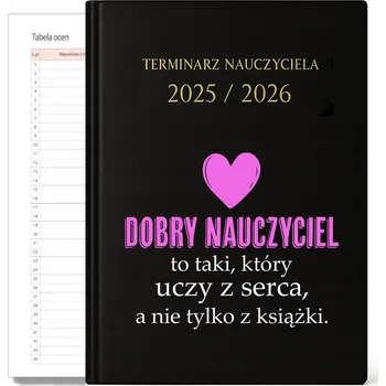 Kalendář Knižkový kalendář pro učitele 2026 A5 černý