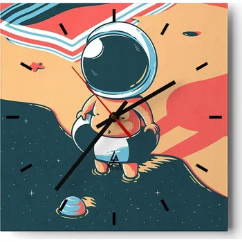 Hodiny Nástěnné hodiny do kuchyně 30x30 Abstrakce Stylové hodiny na skle Loft Tiché