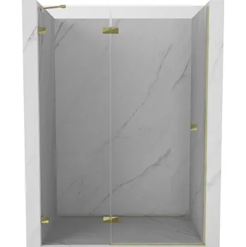 Sprchové dveře Mexen Lunar sprchové dveře otočné levé 135 cm, transparentní, zlaté - 834-135-000-50-00-L Sprchové dveře