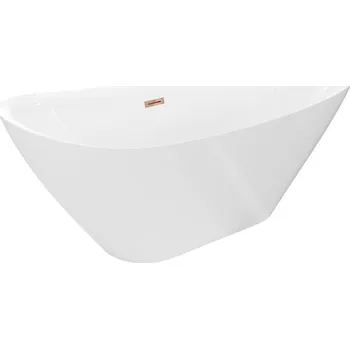 Vana Mexen Lotos volně stojící vana 150 x 75 cm, bílá, přepad růžové zlato - 52051507700-60 Volně stojící vany