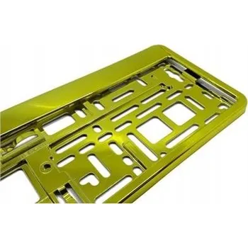 autokoberec PODLOŽKA RÁMEČEK POD SPZ (RZ) ŽLUTÁ/ZLATÁ LESKLÁ