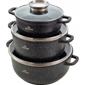 Sada nádobí Sada hrnců 6 ks indukce plyn komplet hrnce ZILNER