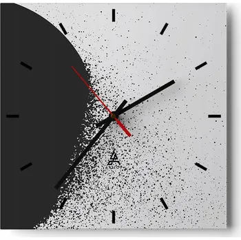 Hodiny Nástěnné hodiny do kuchyně 30x30 Abstrakce Stylové hodiny na skle Loft Tiché