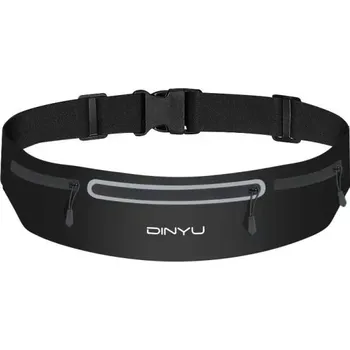 turistický batoh Sportovní běžecká ledvinka s dvěma kapsami otvorem na sluchátka zipy pro mobil běh turistika cyklistika lehké pohodlné nošení černá