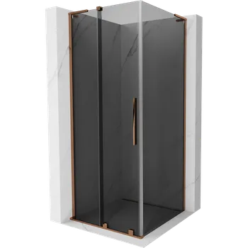 Mexen Velar L posuvná sprchová kabina 120 x 120 cm, grafit, růžové zlato - 871-120-120-43-60 Sprchové kouty