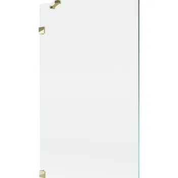 Vanová zástěna Mexen Lunar jednoskřídlová sprchová zástěna 100 x 150 cm, transparentní, zlatá - 897-100-000-50-00 Vanové zástěny