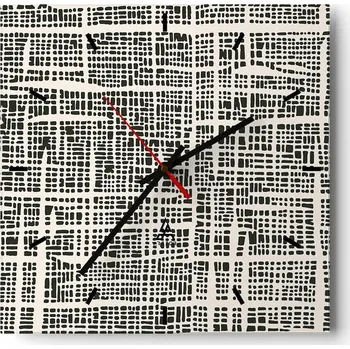 Hodiny Nástěnné hodiny do kuchyně 30x30 Abstrakce Stylové hodiny na skle Loft Tiché