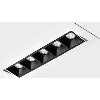 Koupelnové svítidlo KOHLLIGHTING NSES TILT zapuštěné svítidlo s rámečkem 167x58 mm bílá-černá 10 W CRI 90 4000K Non-Dimm - KOHL-Lighting KHL K51301.02.RF.WH-BK.15.ST.9.40