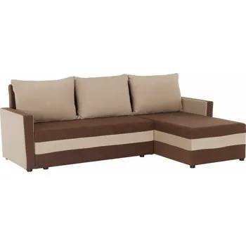 Sedací souprava Kondela Univerzální sedací souprava, hnědá/béžová, PAULITA NEW