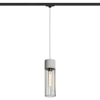 Svítidlo BURTON pro tříokr. lištu beton/černá 230V LED E27 11W