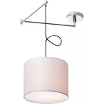BROADWAY závěsná s ramenem bílá chrom 230V LED E27 15W