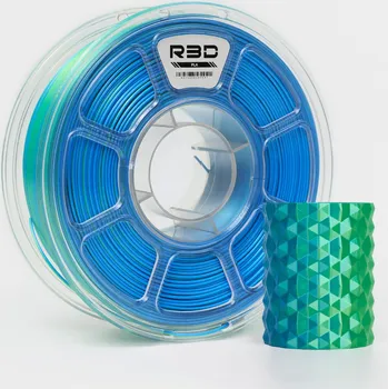 3D tisk R3D PLA Magic SILK 1.75mm 250g DUAL Color Modrá Zelená vícebarevná