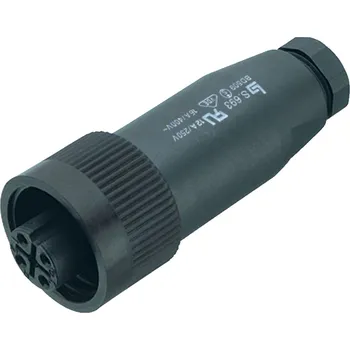 Elektrická zásuvka Binder 99 4222 00 04 RD24 Zásuvka kabelového konektoru, kontakty: 3+PE, 6,0-9,0 mm, nestíněný, šroubovací svorka, IP67, UL, ESTI+, VDE, PG 9