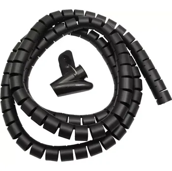 kabelová chránička Organizér – spirálová maska na kabely 25 mm × 2 m MACLEAN MCTV-676 B, černá