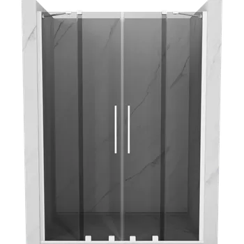 Sprchové dveře Mexen Velar Duo posuvné sprchové dveře 140 cm, grafit, bílé - 871-140-000-42-20 Sprchové dveře