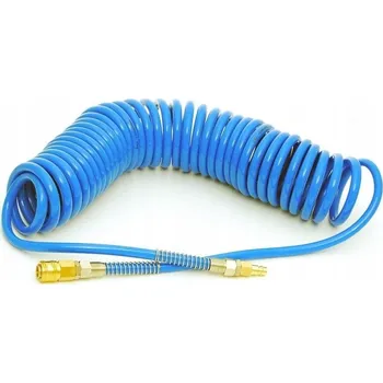 Příslušenství ke kompresoru Pneumatická spirálová hadice PU, nelámavá, ke kompresoru 8x12mm, délka 10m