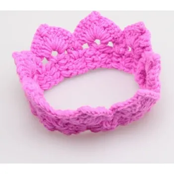 Čepice Dětská háčkovaná korunka A475 fuchsia