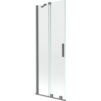 Vanová zástěna Mexen Velar vana paravan 2dílný posuvný 70 x 150 cm, transparentní, gun metal - 896-070-000-01-95 Vanové zástěny