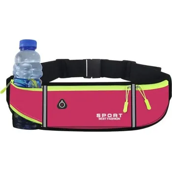 turistický batoh Sportovní běžecká ledvinka s držákem na láhev voděodolná kapsa běh cyklistika fitness jogging lehké pohodlné nošení červená