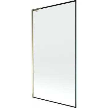 Vanová zástěna Mexen Next L vanová zástěna 1-dílná, 100 x 150 cm, černý rám, zlatý - 895-100-000-03-70-50 Vanové zástěny