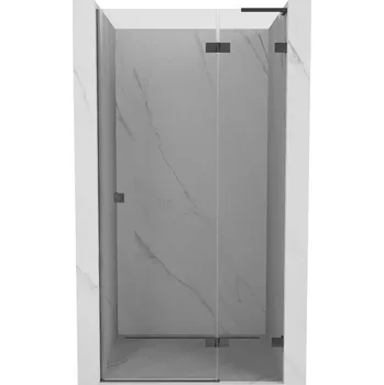 Mexen Lunar L sprchové dveře výklopné pravé 90 cm, transparentní, kartáčovaná gun šedá - 834L-090-000-66-00-P Sprchové dveře