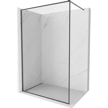 Mexen Kioto-F sprchová stěna Walk-in s rámem 120 x 202 cm, transparentní 8 mm, kartáčovaná šedá zbraň - 800-120-104-66-00 Sprchové stěny