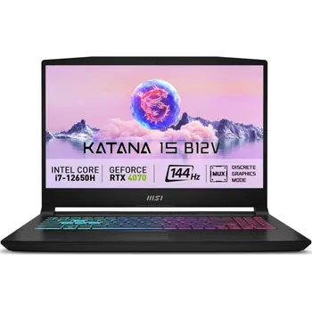 Notebook Notebook MSI KATANA 15 B12VGK-028XES 15,6" / Intel Core i7-12650H / 512GB / 16GB / NVIDIA GeForce RTX 4070 /W11H (předváděcí NB)