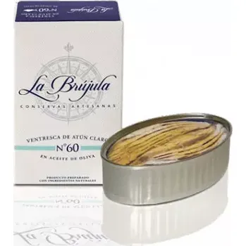 konzervovaná ryba Tuňák žlutoploutvý, Ventresca, N60, 110 g La Brújula