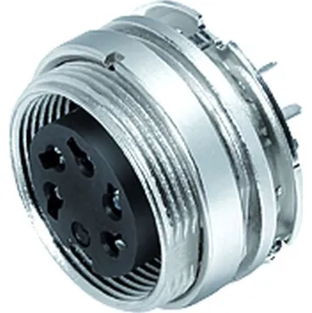Rozvaděč Binder 09 0324 290 06 Konektor M16 pro montáž na panel, kontakty: Stíněný, THT, IP40, upevnění zepředu, 6 (06-a).