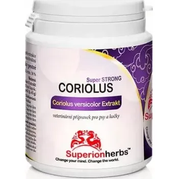 Přírodní produkt Coriolus Versicolor Extrakt 500 mg, 90 kapslí Superionherbs
