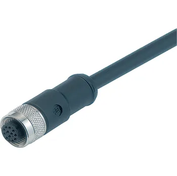 elektrický kabel Binder 79 3480 970 08 Kontakty: 8, PUR, černé, 6 x 0,25 mm², lisované, (2 kontakty nejsou obsazeny), 2 m