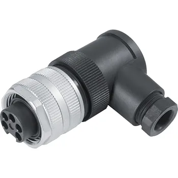 Binder 99 2444 52 05 7/8" úhlový konektor, kontakty: 4+PE, 6,0-8,0 mm, nestíněný, šroubovací svorka, IP67, UL, VDE